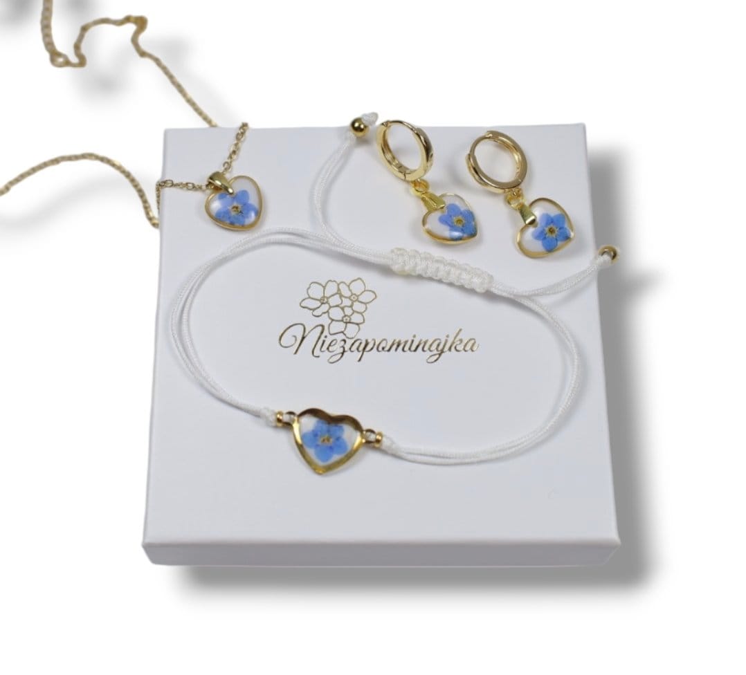 ZESTAW NIEZAPOMINAJKA SERCA ZŁOTY