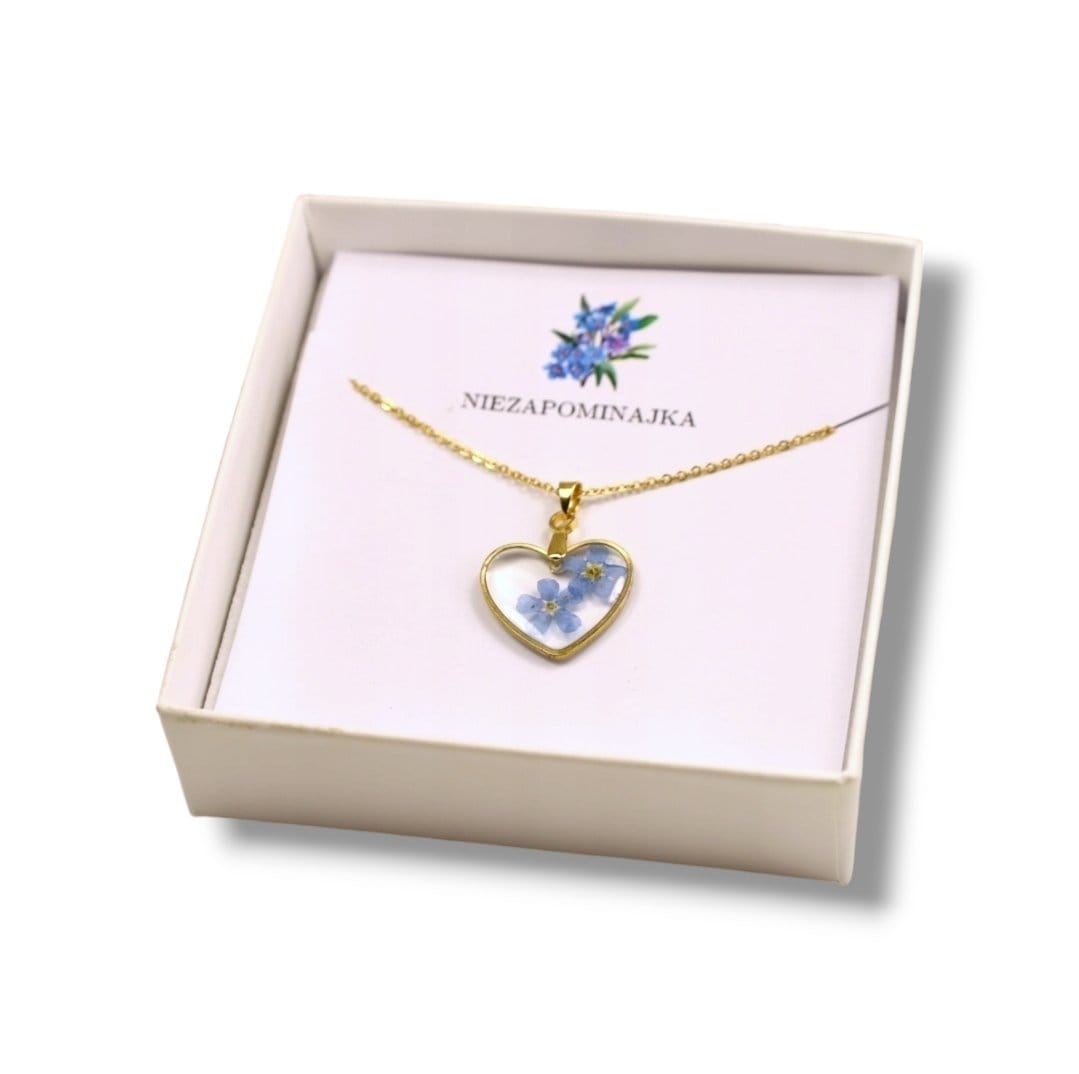 NASZYJNIK NIEZAPOMINAJKA SERCE
