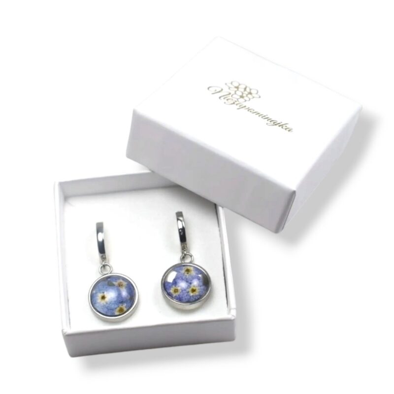 KOLCZYKI Z NIEZAPOMINAJKĄ