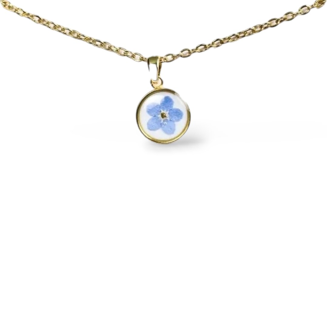 NASZYJNIK Z NIEZAPOMINAJKĄ OKRĄGŁY