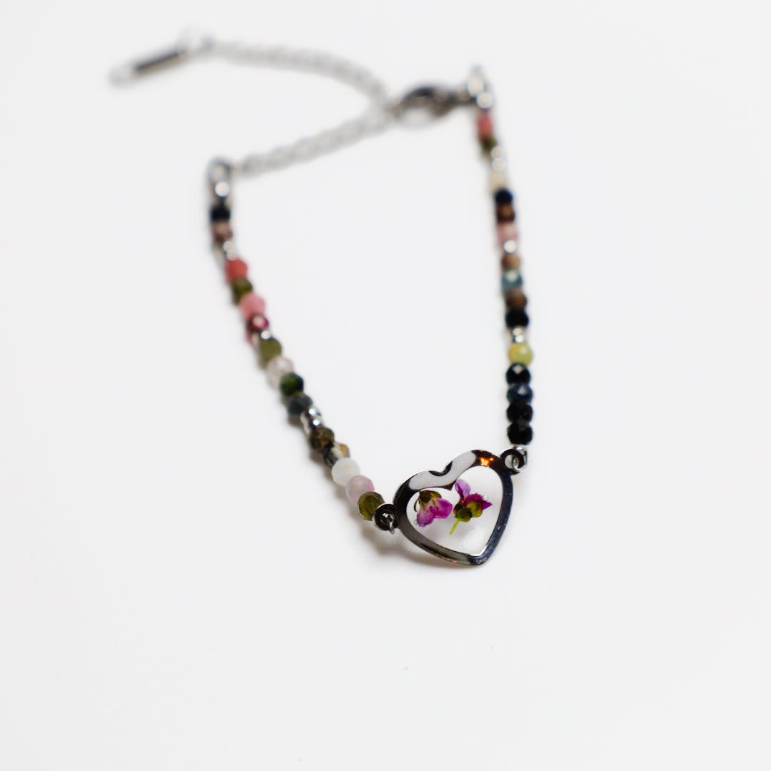 BRANSOLETKA SMAGLICZKA RÓŻOWY TURMALIN