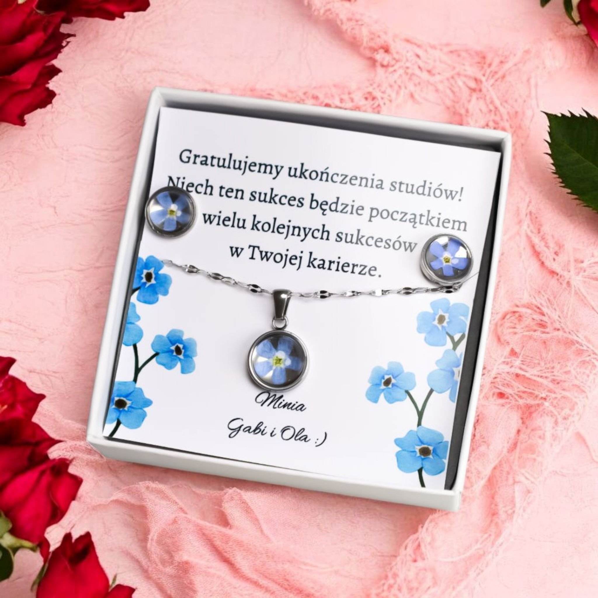 ZESTAW WYPUKŁY Z NIEZAPOMINAJKĄ