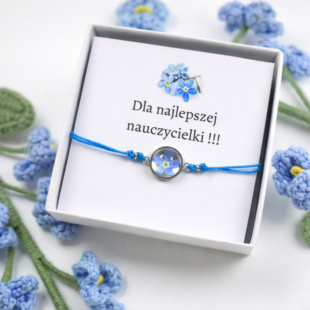 BRANSOLETKA Z NIEZAPOMINAJKĄ