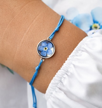 BRANSOLETKA Z NIEZAPOMINAJKĄ