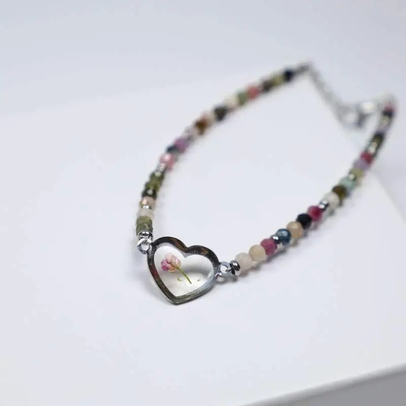 BRANSOLETKA SMAGLICZKA RÓŻOWY TURMALIN