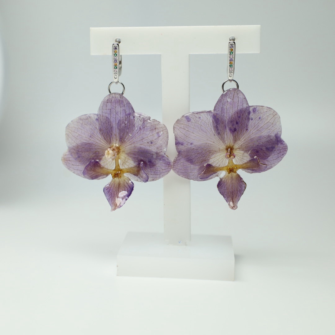 KOLCZYKI FIOLETOWE STORCZYKI