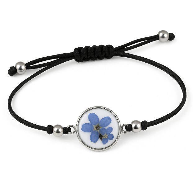 BRANSOLETKA Z NIEZAPOMINAJKĄ