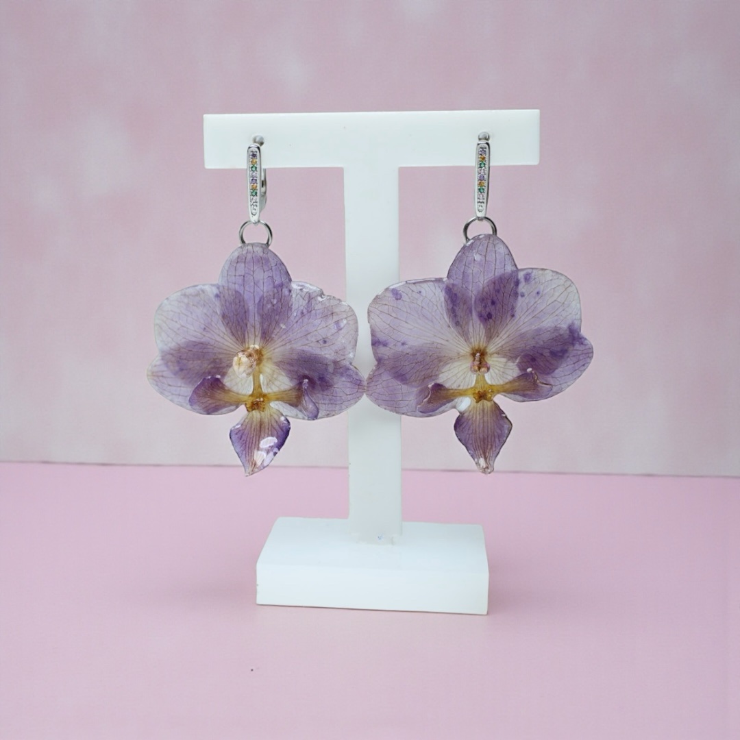 KOLCZYKI FIOLETOWE STORCZYKI