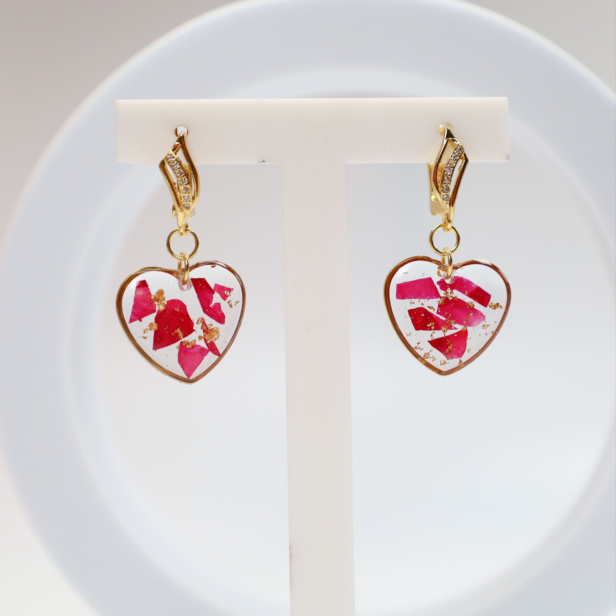 KOLCZYKI PŁATEK RÓŻY