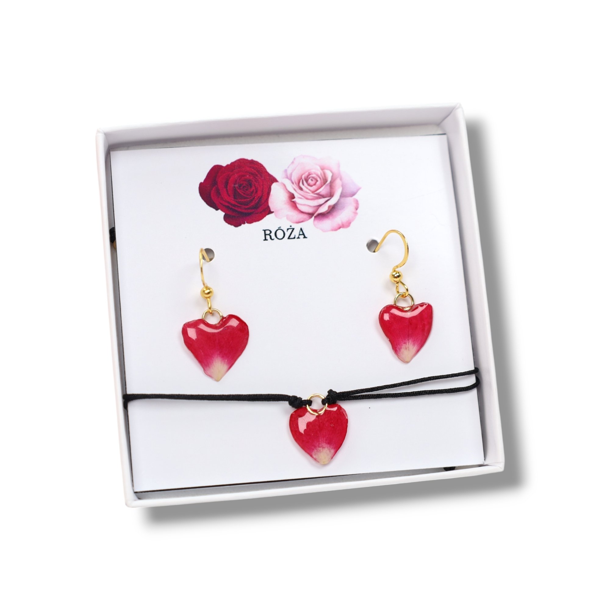 ZESTAW Z PŁATKIEM RÓŻY