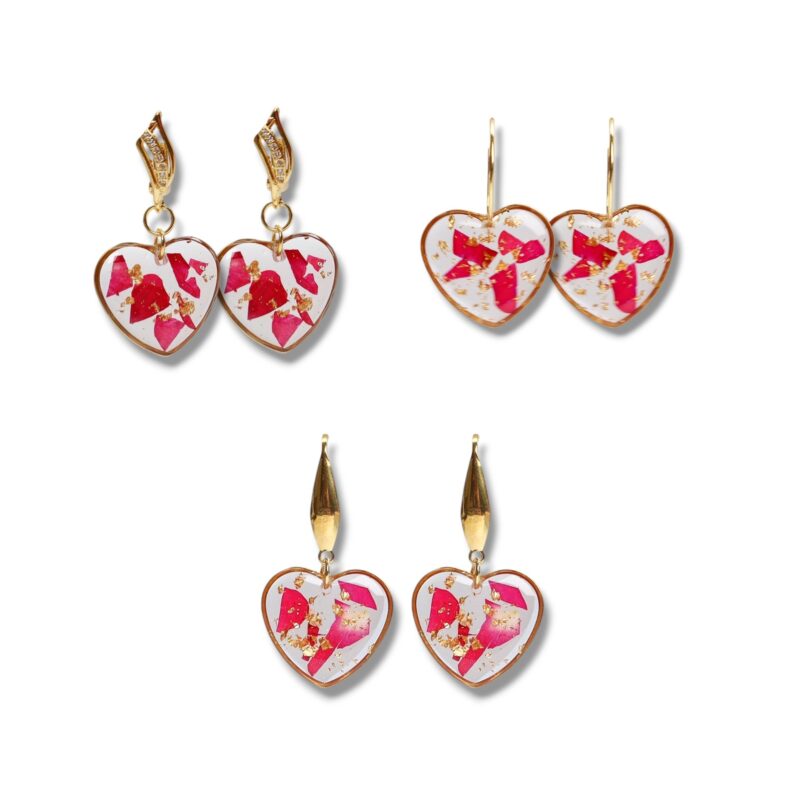 KOLCZYKI PŁATEK RÓŻY