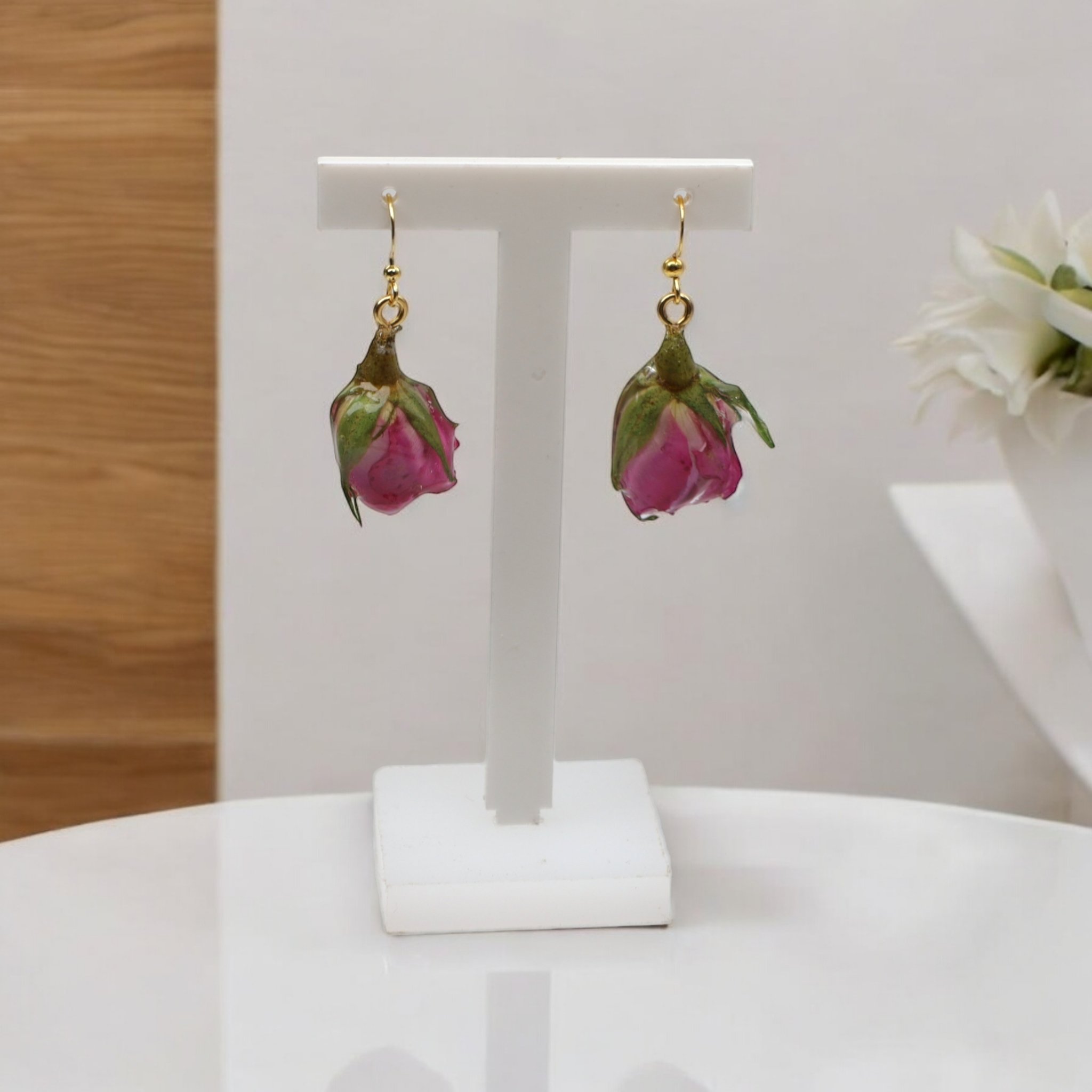 KOLCZYKI PĄKI RÓŻY