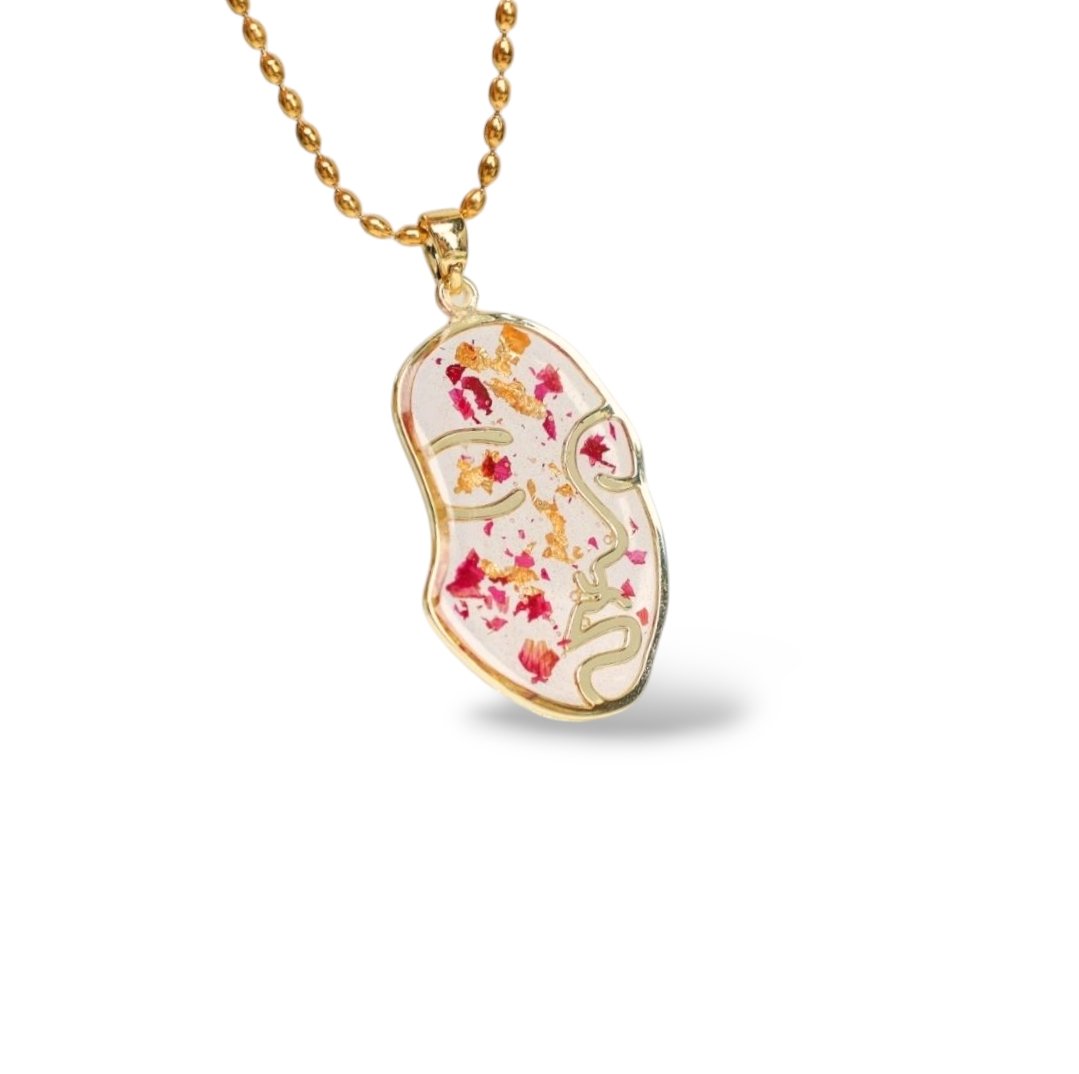 NASZYJNIK RÓŻA Twarz KOBIETY