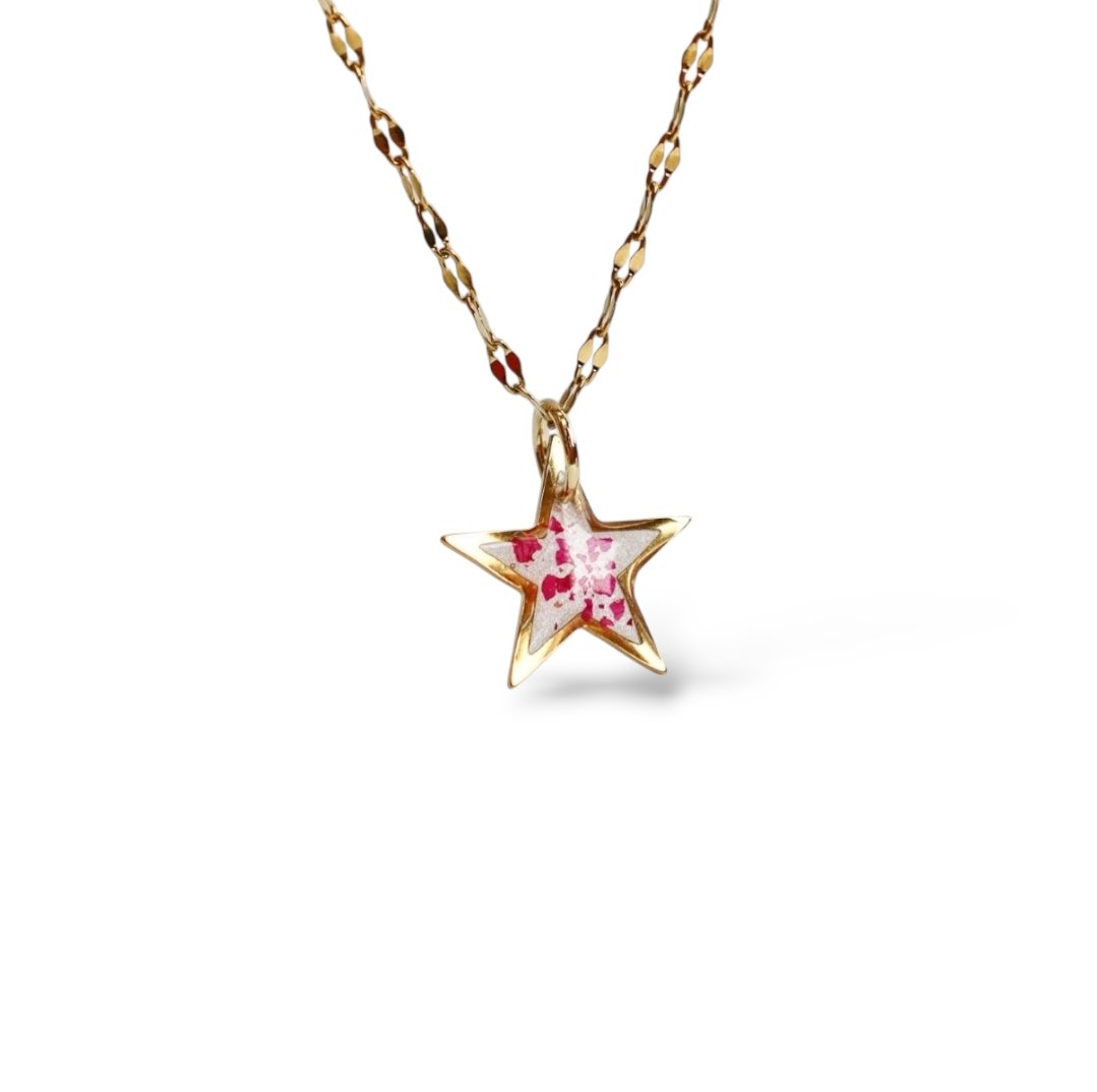 NASZYJNIK RÓŻA GWIAZDA