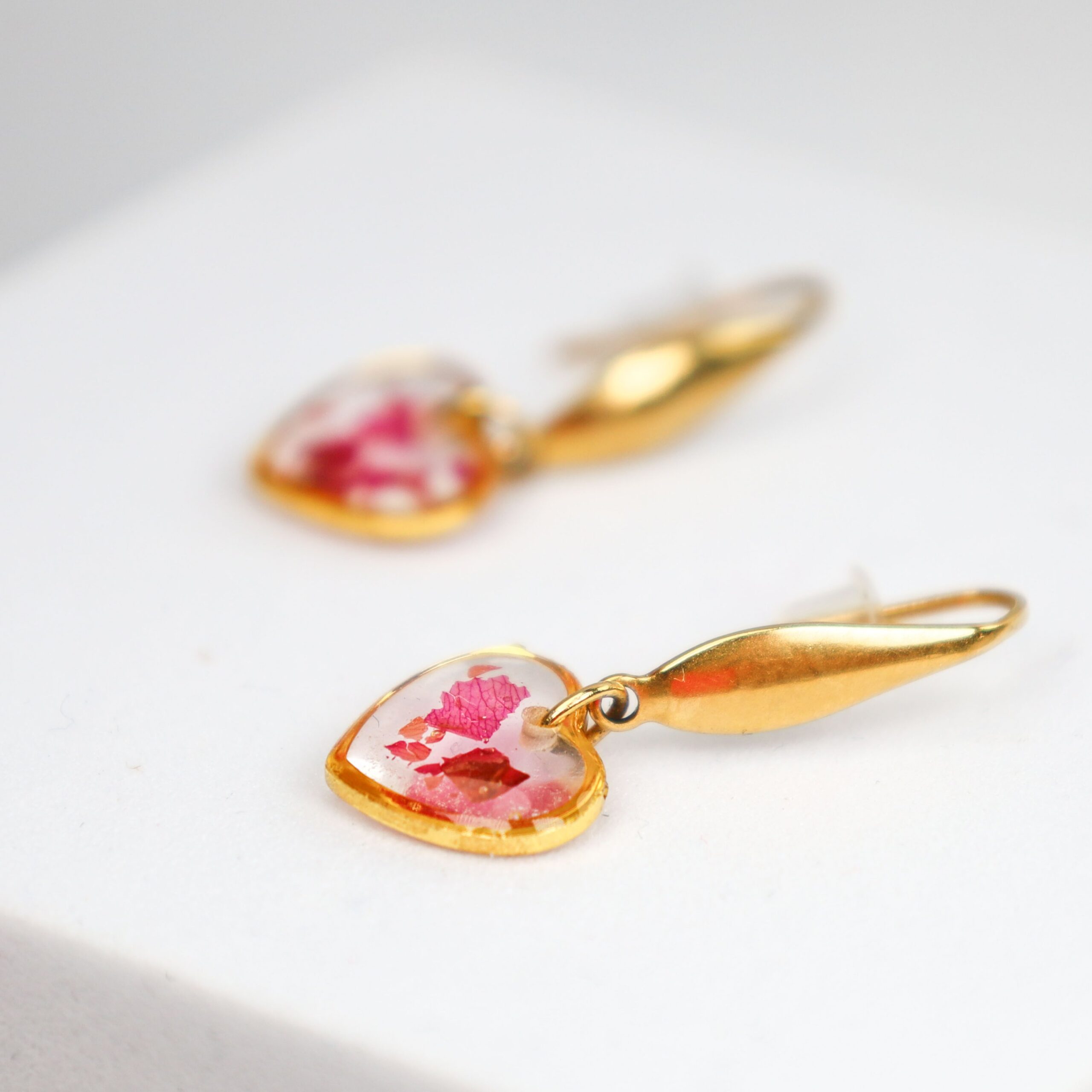 KOLCZYKI SERCA RÓŻA