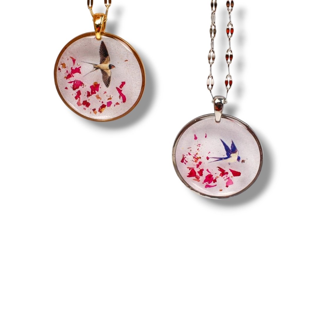 NASZYJNIK RÓŻA JASKÓŁKA