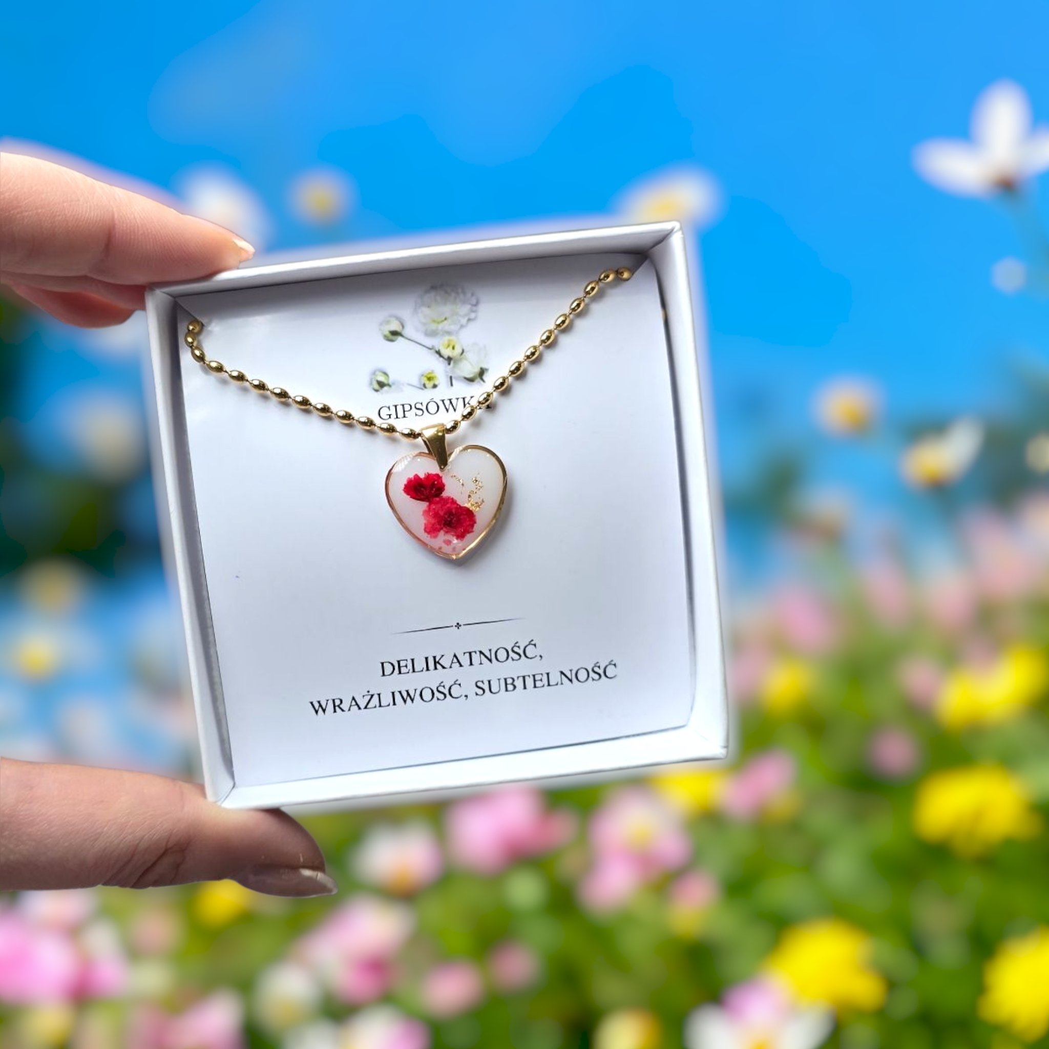 NASZYJNIK SERCE GIPSÓWKA
