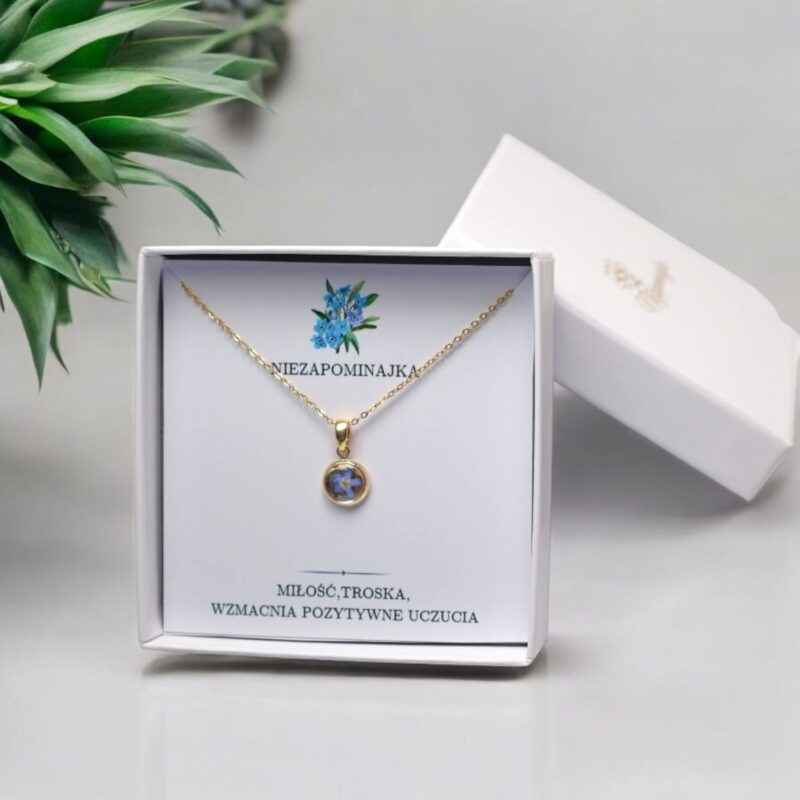 NASZYJNIK Z NIEZAPOMINAJKĄ