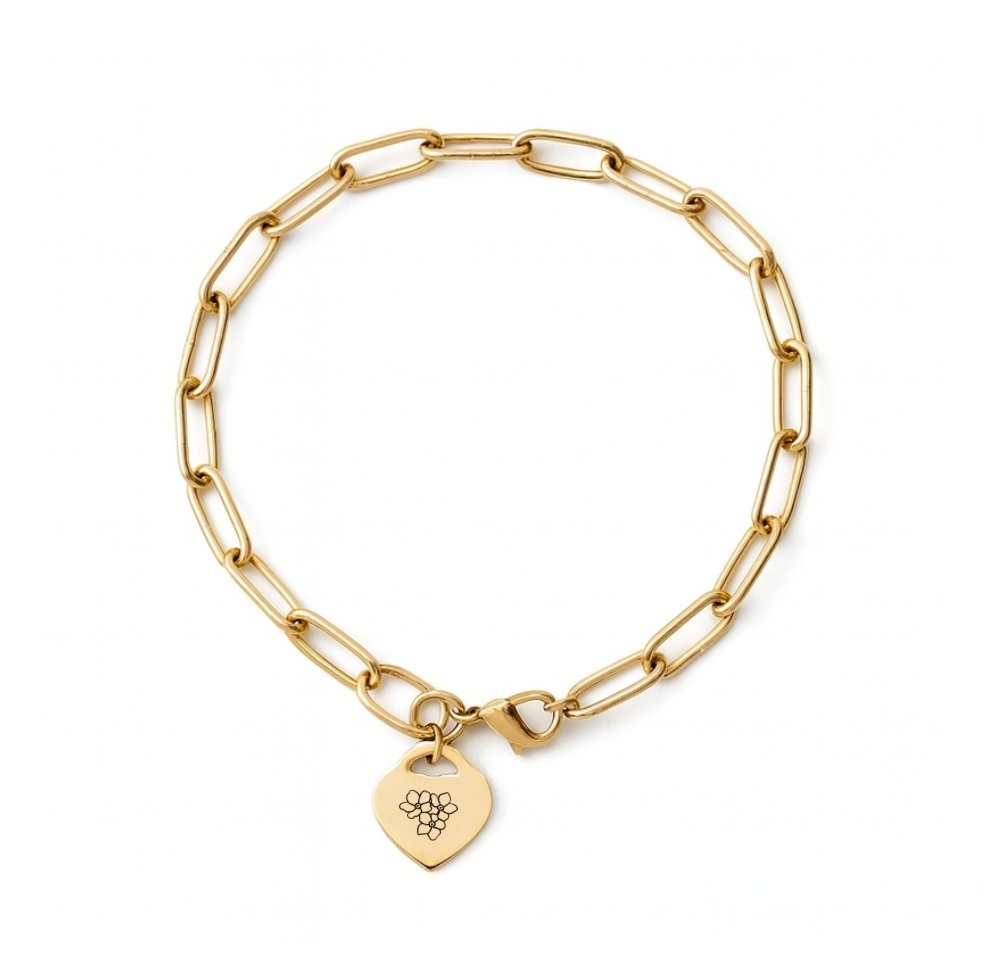 BRANSOLETKA MODUŁOWA Z NIEZAPOMINAJKAMI