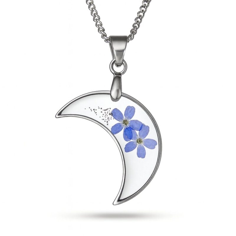 NASZYJNIK Z NIEZAPOMINAJKĄ LUNA