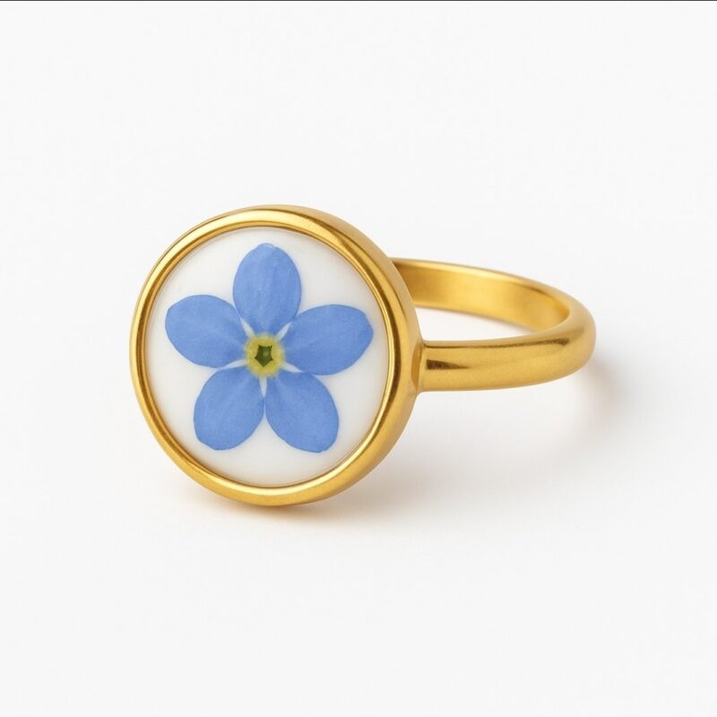 PIERŚCIONEK Z NIEZAPOMINAJKĄ