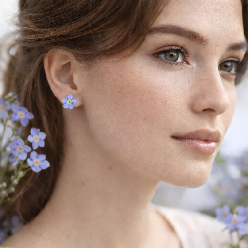 KOLCZYKI SZTYFTY NIEZAPOMINAJKI