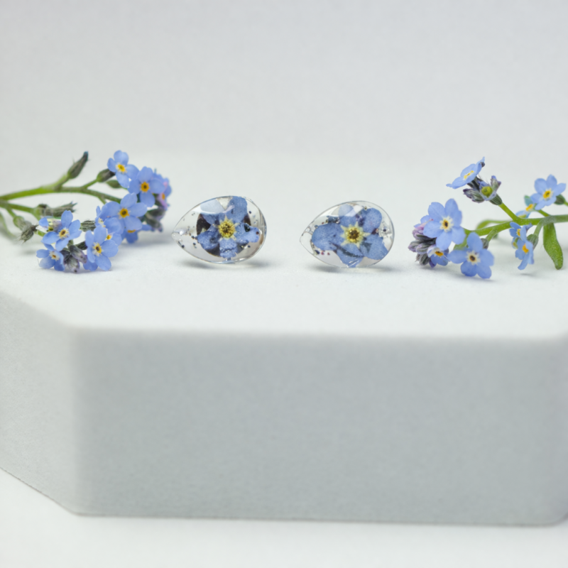 KOLCZYKI SZTYFTY NIEZAPOMINAJKI