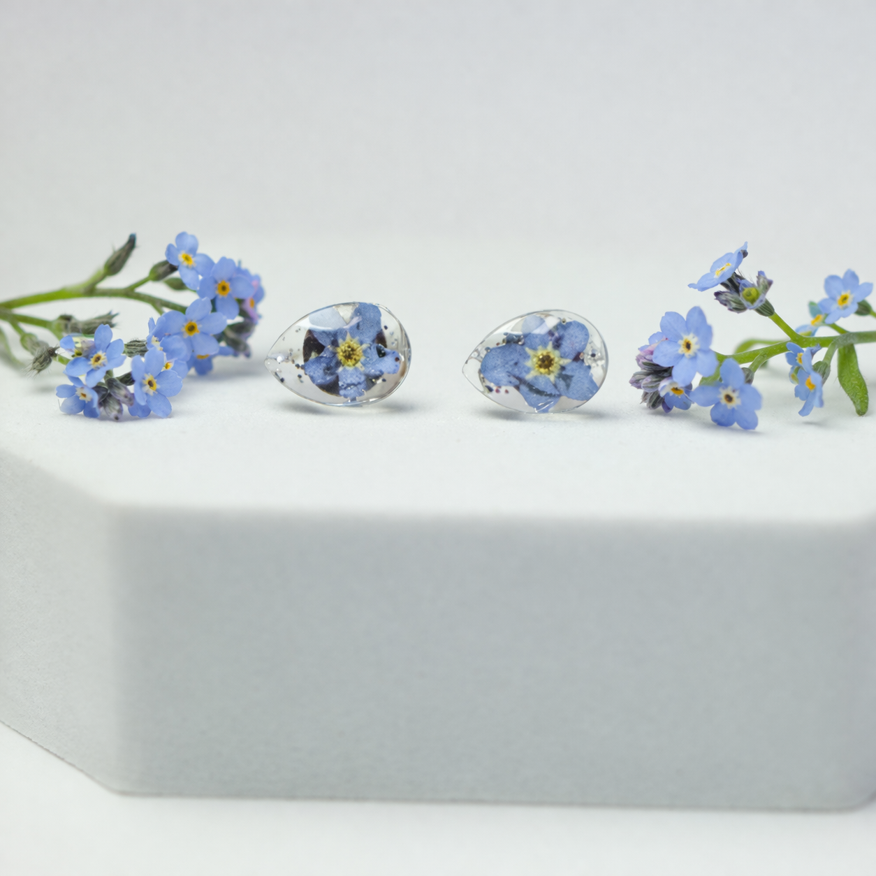 KOLCZYKI SZTYFTY NIEZAPOMINAJKI