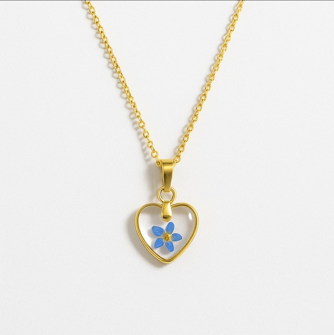 NASZYJNIK NIEZAPOMINAJKA SERCE