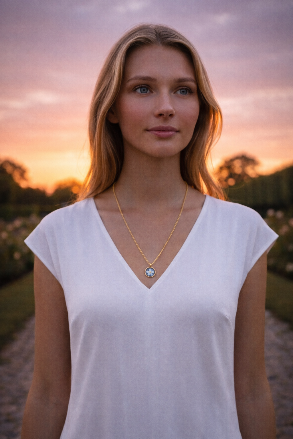 NASZYJNIK OKRĄGŁY NIEZAPOMINAJKA