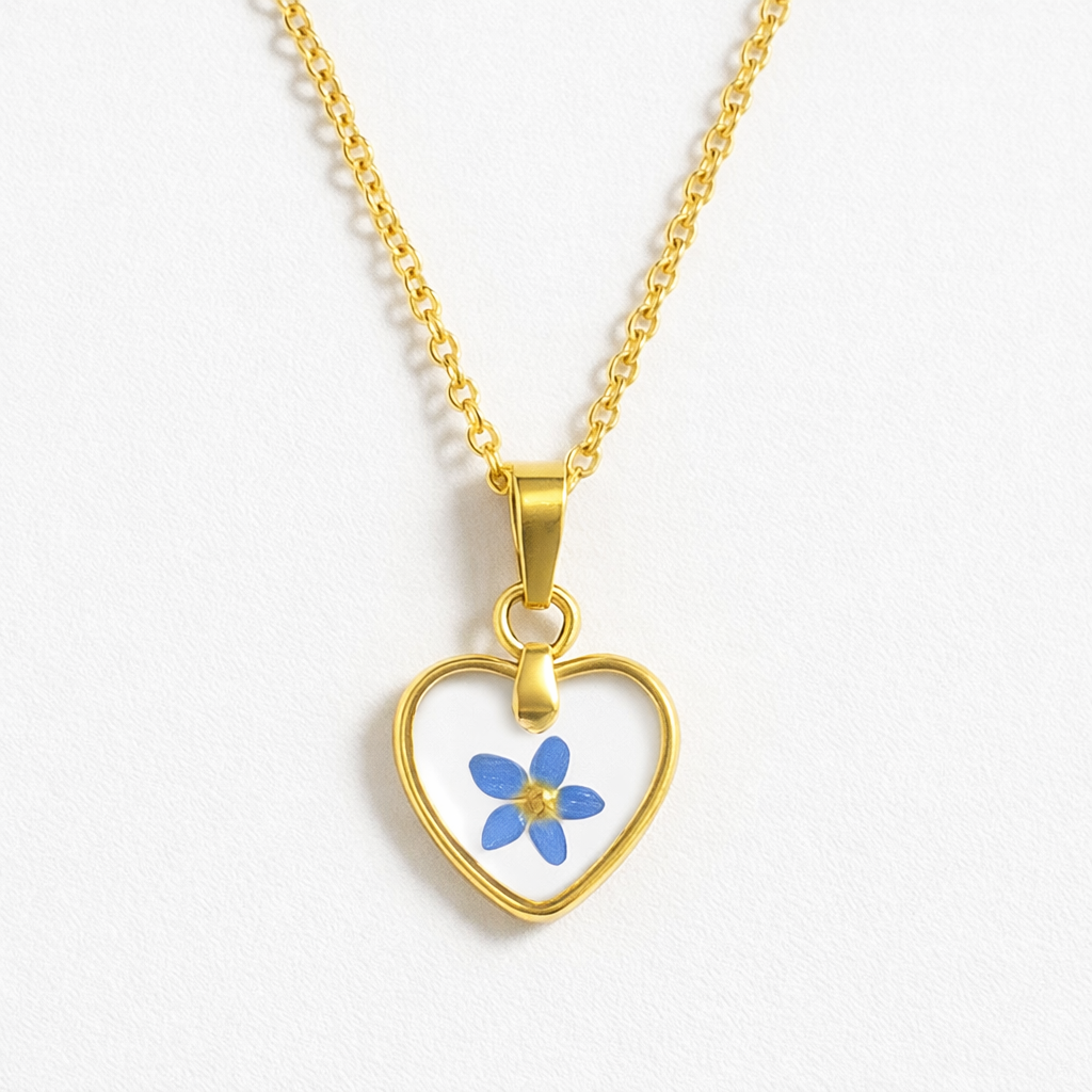 NASZYJNIK NIEZAPOMINAJKA SERCE