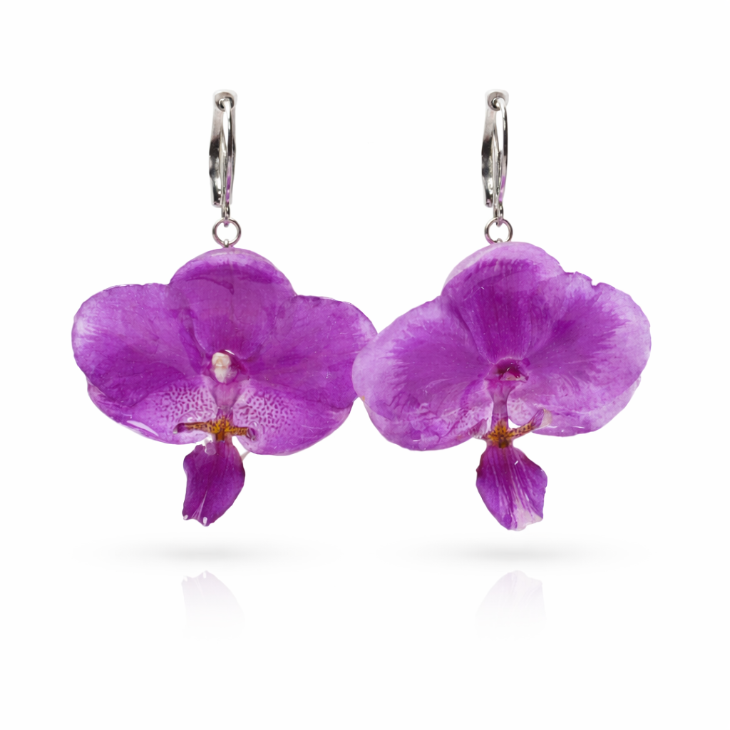 KOLCZYKI STORCZYKI FIOLETOWE