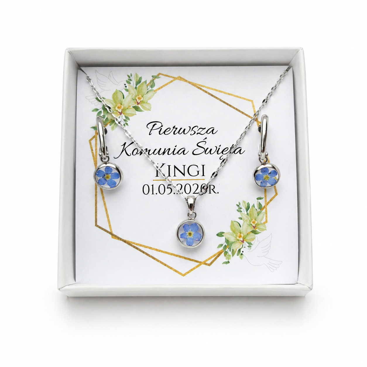 ZESTAW KOMUNIJNY KWIATOWA DELIKATNOŚĆ