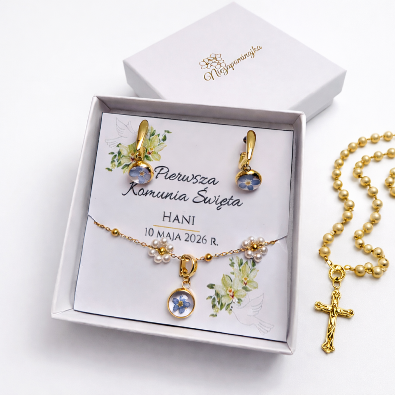 ZESTAW KOMUNIJNY KWIATOWE LOVE