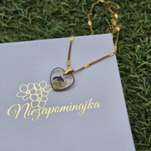 NASZYJNIK BRATEK Z PŁATKAMI ZŁOTA