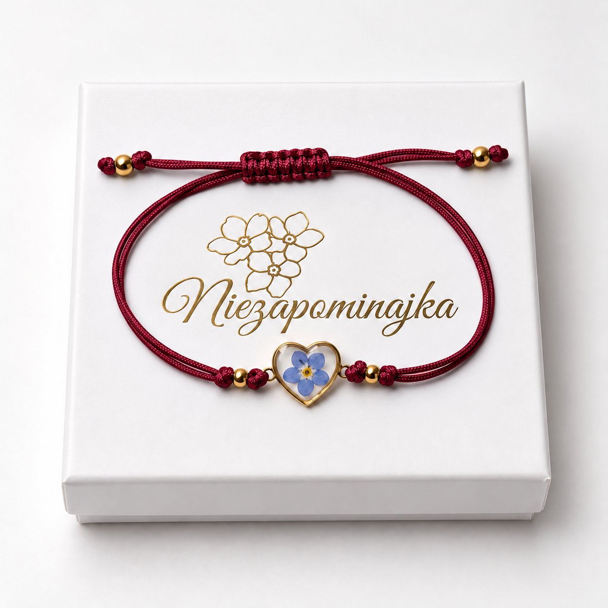 BRANSOLETKA BURGUNDOWE WSPOMNIENIE